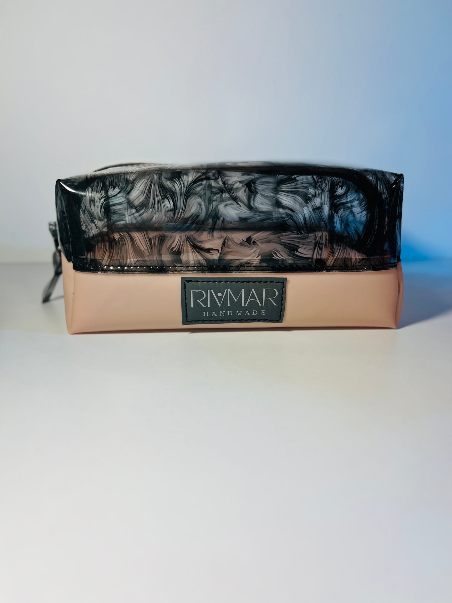 Boxy Bag Pouch - (Black) Oil Print /  (Neutral) Bottom