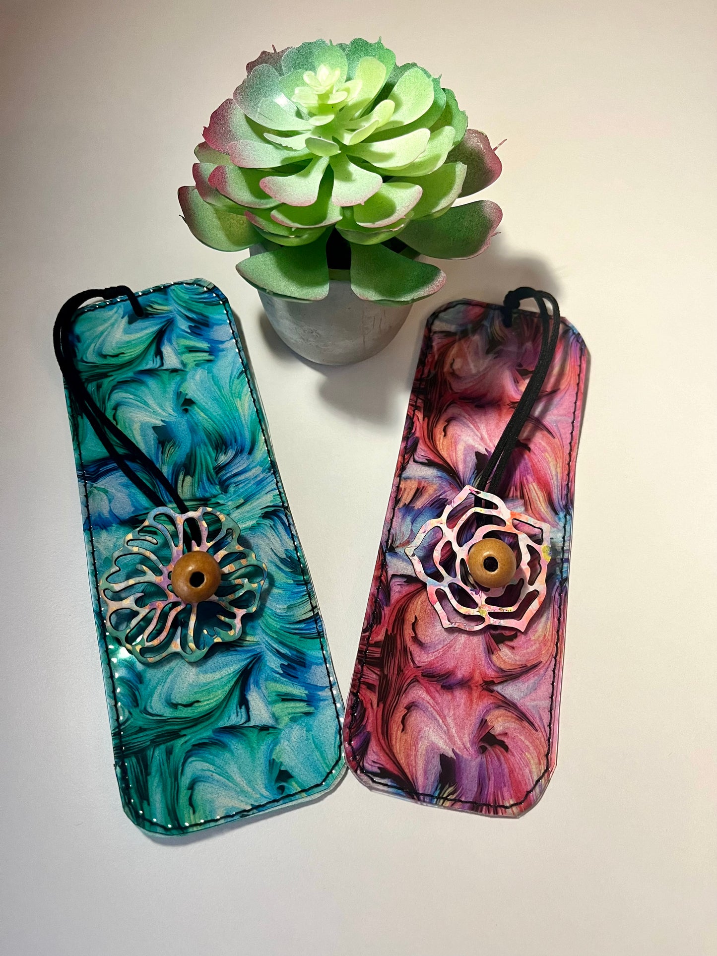 Set of 2 - Beautiful Handmade Bookmarks | Floral Bookmarks | Paisley Bookmark |