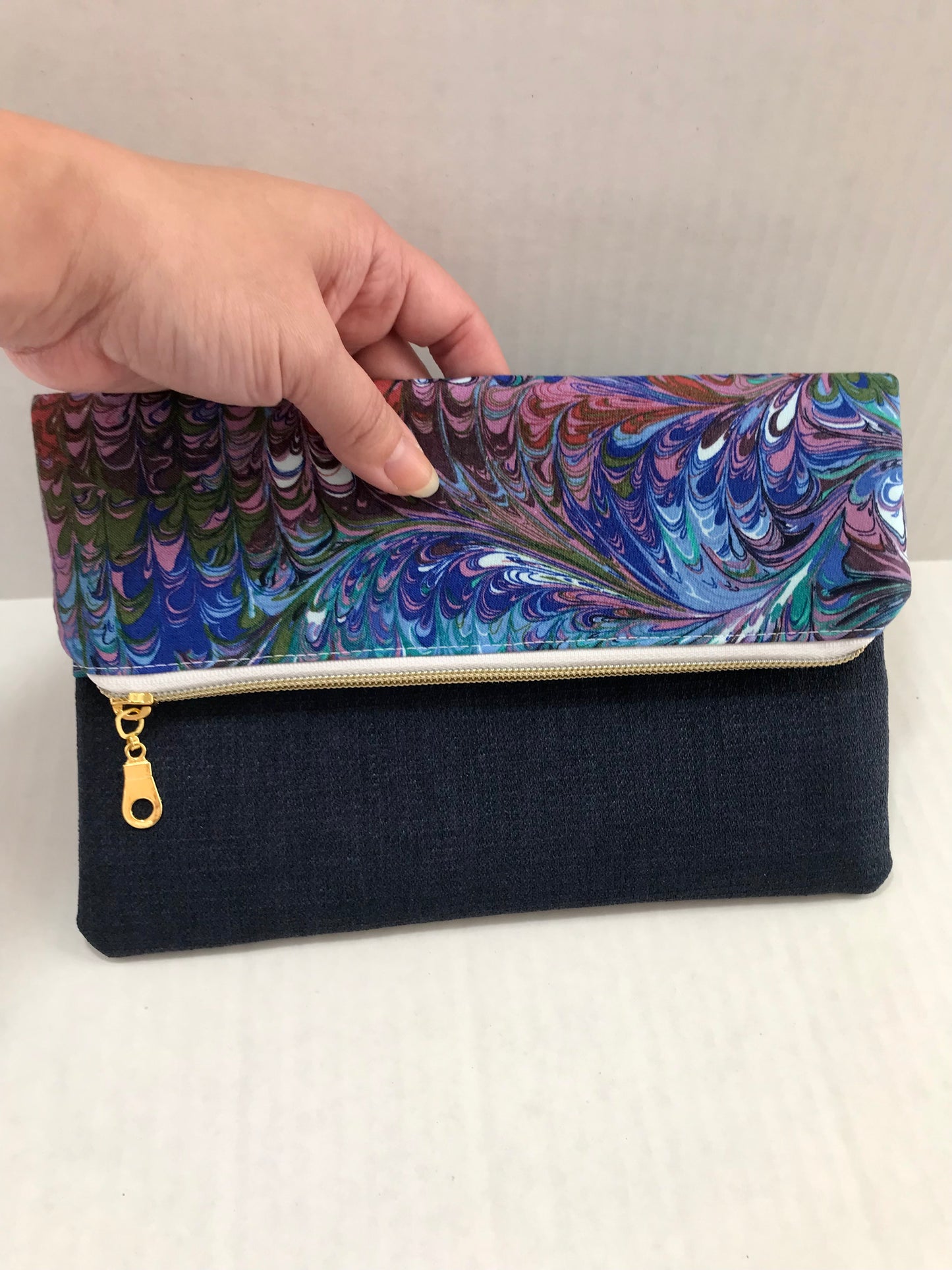 (RTS)  Fold Over Clutch - Paisley / Assorted Colors