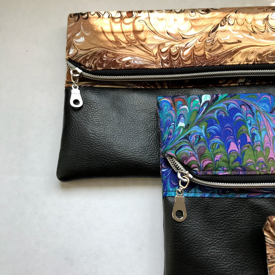 (RTS)  Fold Over Clutch - Paisley / Assorted Colors